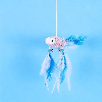 Show full view: Happy & Polly Goldfish Princess Cat Teaser Wand, Grey slide 7 of 10