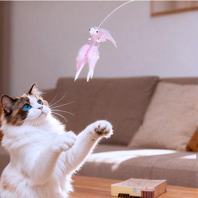 Show full view: Happy & Polly Goldfish Princess Cat Teaser Wand, Pink slide 8 of 9