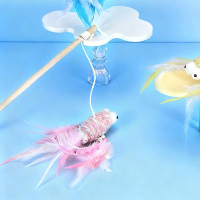 Show full view: Happy & Polly Goldfish Princess Cat Teaser Wand, Pink slide 3 of 9