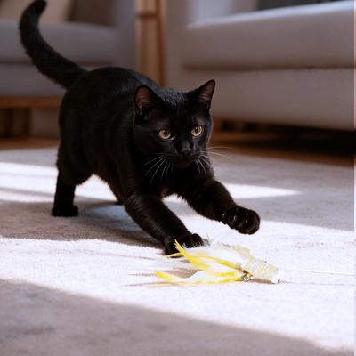 Show full view: Happy & Polly Goldfish Princess Cat Teaser Wand, Yellow slide 8 of 9