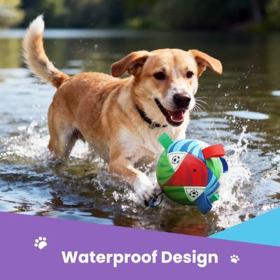 Show full view: Nocciola Nebula Soccer Interactive Durable Tug & Fetch Squeaky Ball Dog Toy, Galaxy Blue & Purple, Medium: 6-in slide 5 of 6