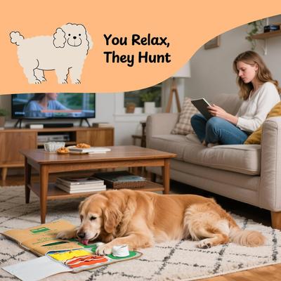 Show full view: Nocciola Phone Alarm Clock Design Snuffle Mat Squeaky Game & Puzzle Dog Toy with Treat Pouch, Multicolor slide 7 of 9