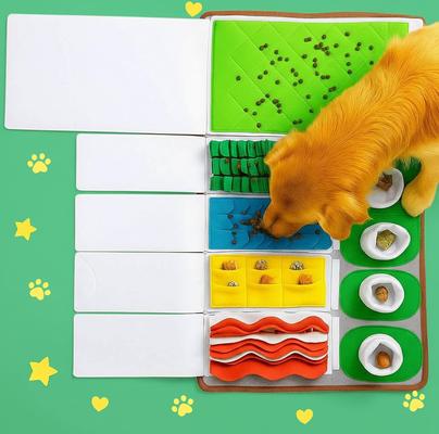 Show full view: Nocciola Phone Alarm Clock Design Snuffle Mat Squeaky Game & Puzzle Dog Toy with Treat Pouch, Multicolor slide 3 of 9