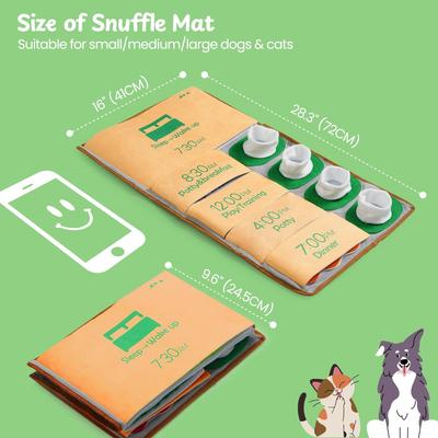 Show full view: Nocciola Phone Alarm Clock Design Snuffle Mat Squeaky Game & Puzzle Dog Toy with Treat Pouch, Multicolor slide 5 of 9