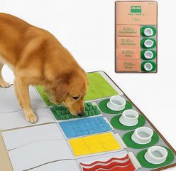 Nocciola Phone Alarm Clock Design Snuffle Mat Squeaky Game & Puzzle Dog Toy with Treat Pouch, Multicolor