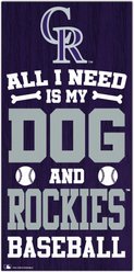 Fan Creations Colorado Rockies All I Need Is My Dog & Football Wall Decor, 6 x 12-in