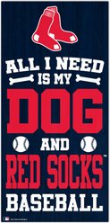 Fan Creations Boston Red Sox All I Need Is My Dog & Football Wall Decor, 6 x 12-in