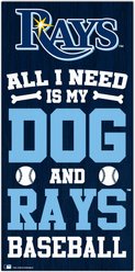 Fan Creations Tampa Bay Rays All I Need Is My Dog & Football Wall Decor, 6 x 12-in