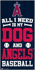 Fan Creations Los Angeles Angels All I Need Is My Dog & Football Wall Decor, 6 x 12-in