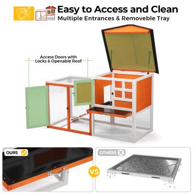 Show full view: Coziwow Rabbit Hutch with Asphalt Roof, 47-in slide 4 of 10