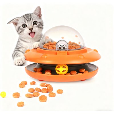 Cozypal Cozypal 2 in 1 Cat Interactive Toy & Slow Feeder, Orange