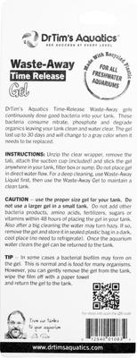 Show full view: Dr. Tim's Aquatics Freshwater Waste-Away Gel Water Conditioner, Medium: 50-gal, 2 count slide 2 of 2