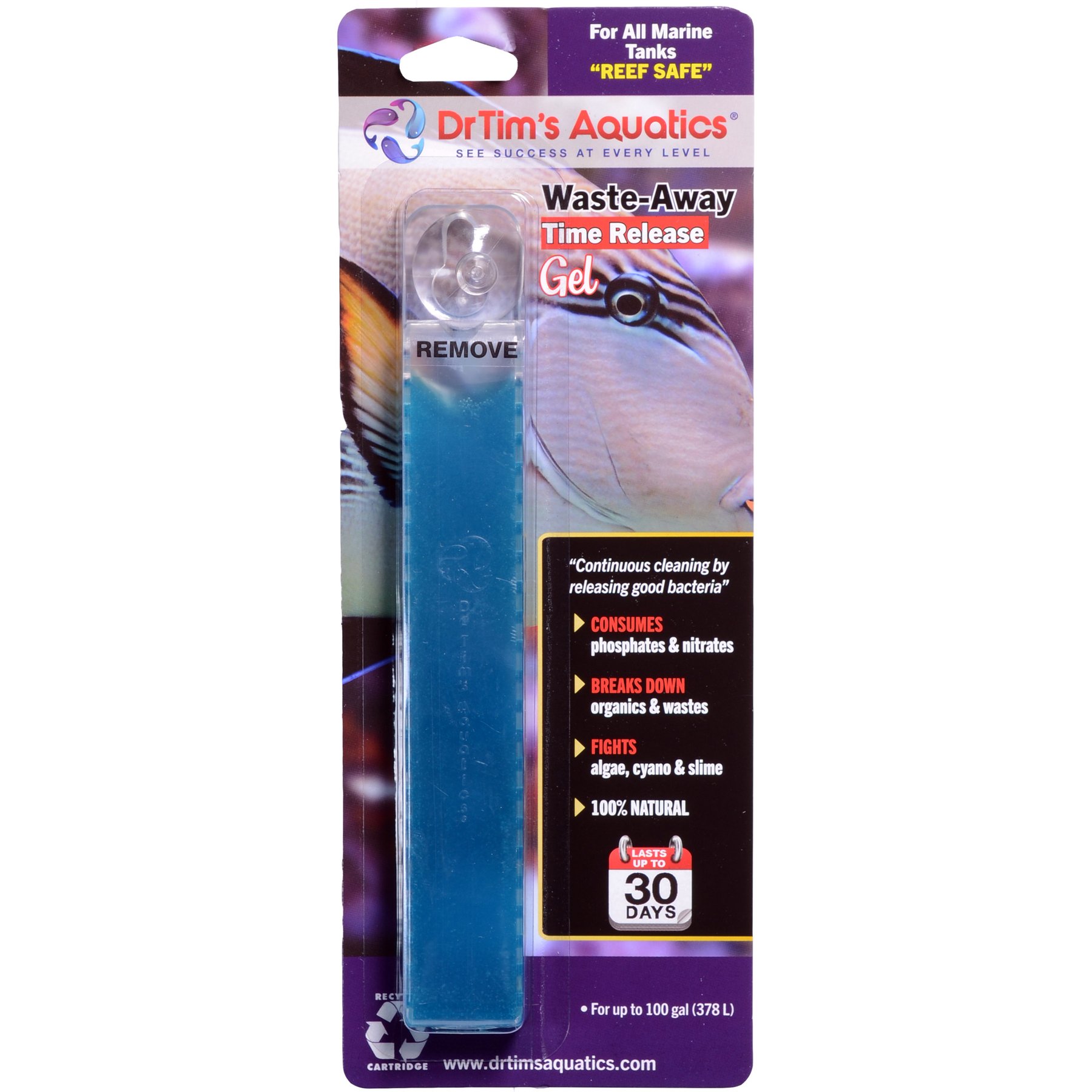 DrTim's Aquatics Marine Waste-Away Gel Water Conditioner, Large: 100-gal, 1 count