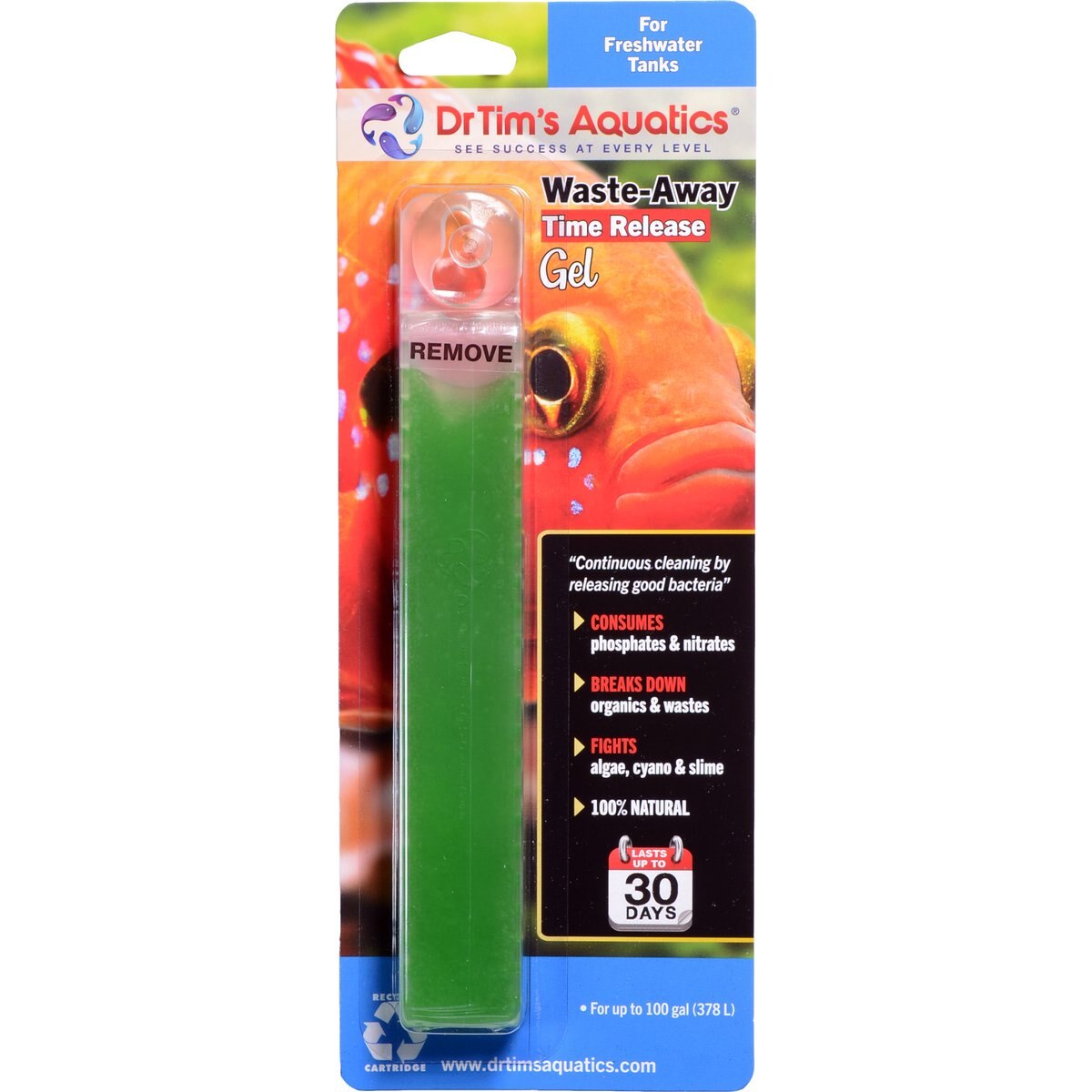 DrTim's Aquatics Freshwater Waste-Away Gel Water Conditioner, Large: 100-gal, 1 count