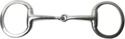 Korsteel Stainless Steel Medium Weight Solid Mouth Eggbutt Snaffle Horse Bit, 4.75-in