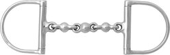 Korsteel Stainless Steel Waterford Hunter Dee Ring Snaffle Horse Bit, 4.75-in