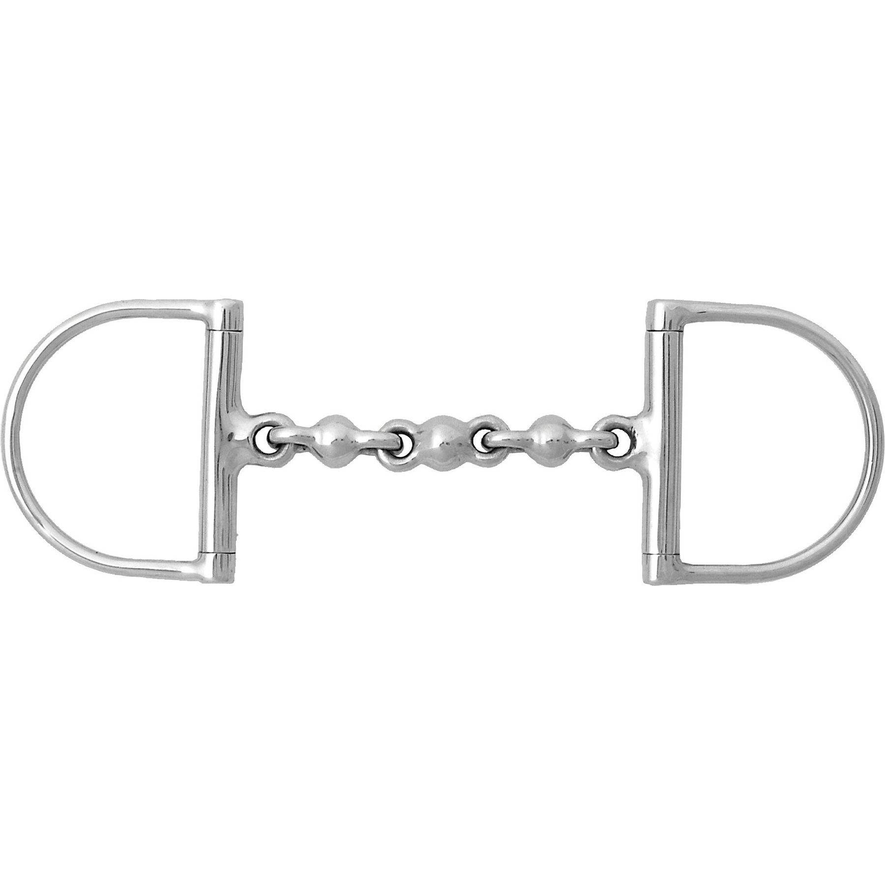 Korsteel Stainless Steel Waterford Hunter Dee Ring Snaffle Horse Bit, 5.5-in
