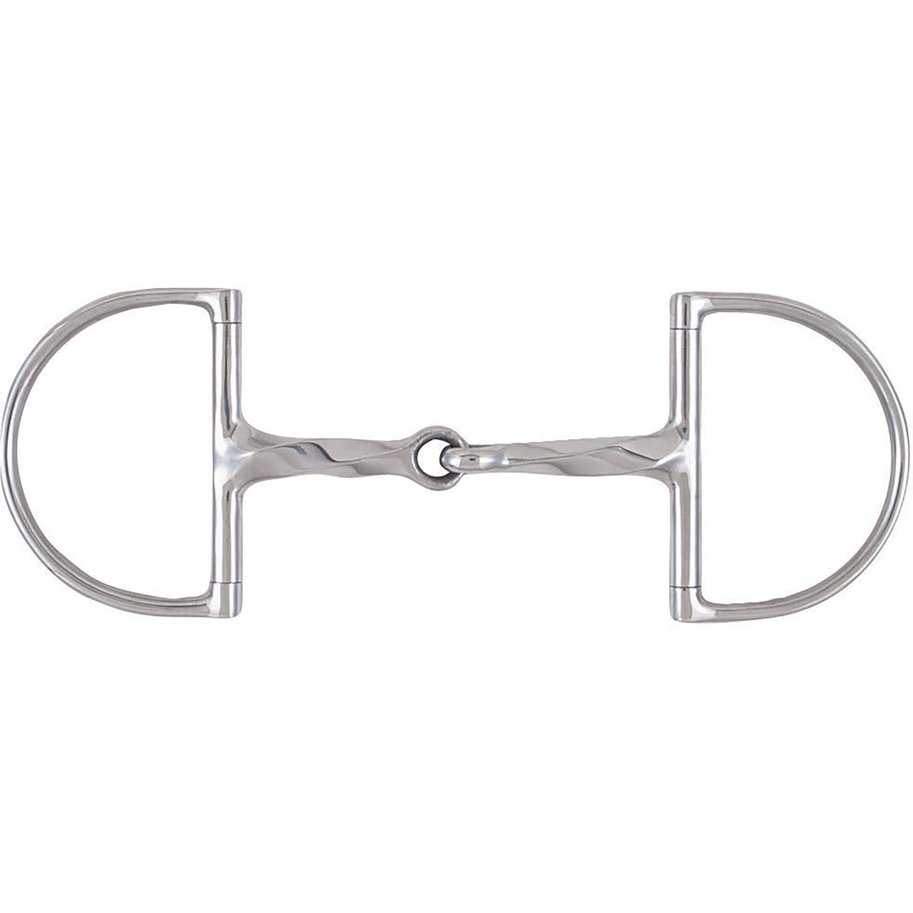 Korsteel Stainless Steel Slow Twist Hunter Dee Ring Snaffle Horse Bit, 5.25-in