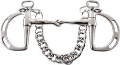Korsteel Stainless Steel Jointed Slotted Kimblewick Horse Bit, 4.5-in