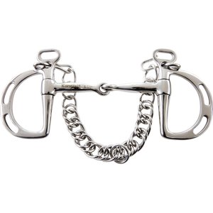Korsteel Stainless Steel Jointed Slotted Kimblewick Horse Bit, 5-in
