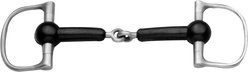 Korsteel Soft Rubber Mouth Jointed Dee Ring Snaffle Horse Bit, 4-in