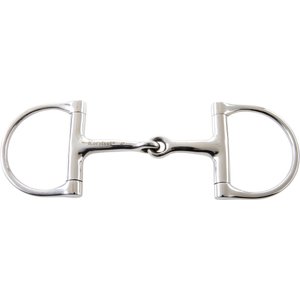 Korsteel Stainless Steel Jointed Dee Ring Snaffle Horse Bit, 5-in