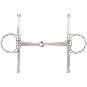 Korsteel Stainless Steel Full Cheek Snaffle Horse Bit, 4.5-in