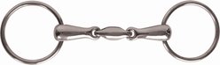 JP Korsteel Stainless Steel Oval Link Loose Ring Snaffle Horse Bit, 4.5-in