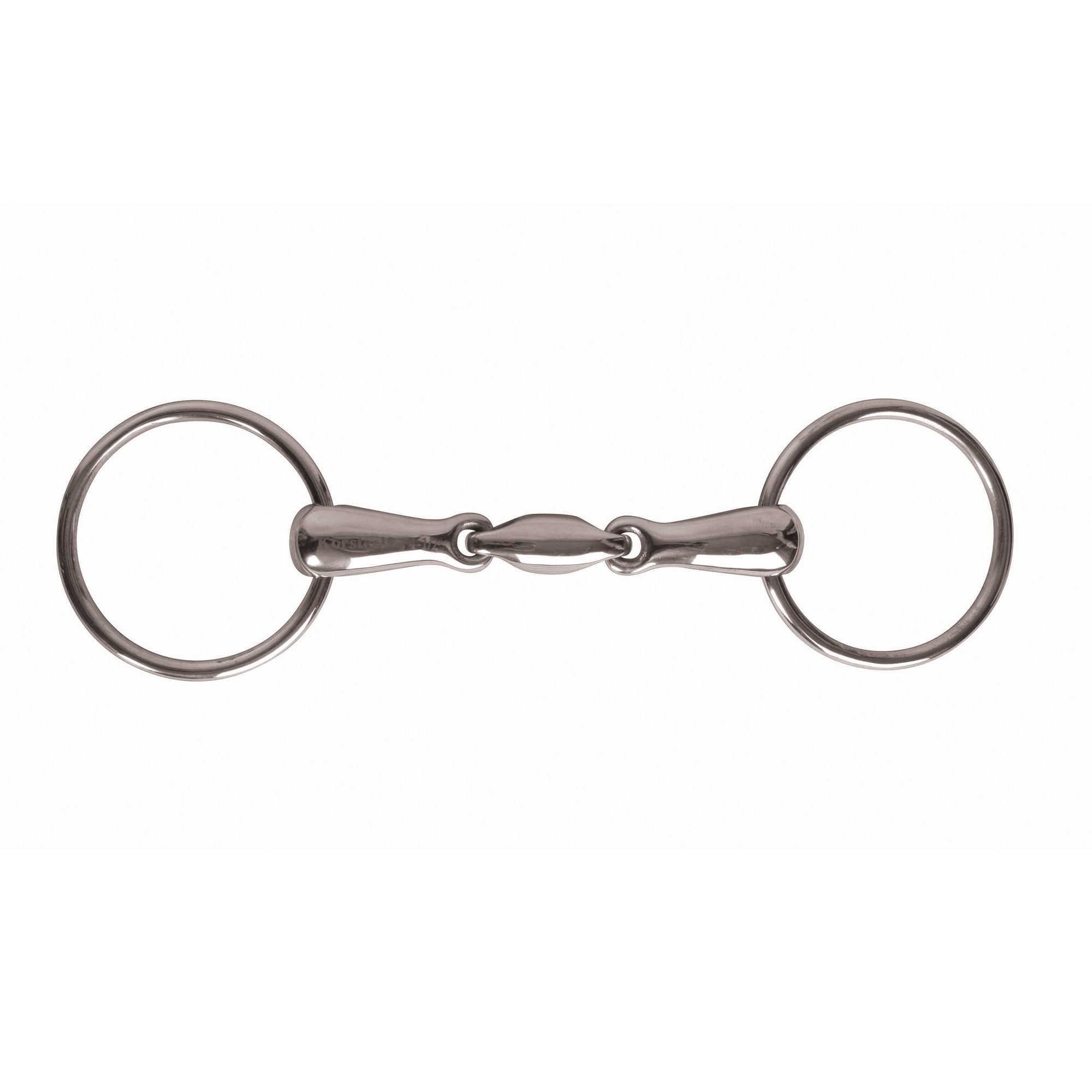 Jp Korsteel Stainless Steel Oval Link Loose Ring Snaffle Horse Bit