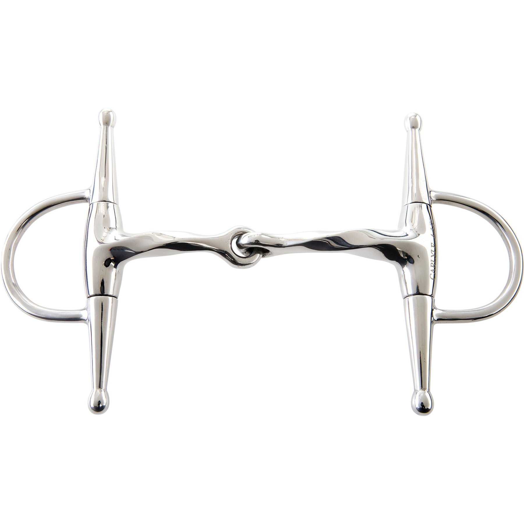JP Korsteel Stainless Steel Jointed Slow Twist Full Cheek Snaffle Horse Bit, 5.5-in