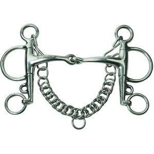 JP Korsteel Stainless Steel Jointed Pelham Horse Bit, 5-in