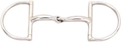 JP Korsteel Stainless Steel Hunter Dee Ring Snaffle Horse Bit, 4-in
