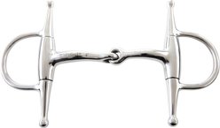 JP Korsteel Jointed Full Cheek Eggbutt Snaffle Horse Bit, 5.5-in