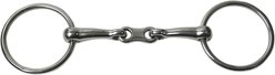 JP Korsteel Stainless Steel French Link Loose Ring Snaffle Horse Bit, 4.5-in