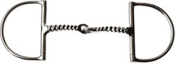 JP Korsteel Stainless Steel Corkscrew Mouth Dee Ring Snaffle Horse Bit, 5-in