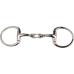 JP Korsteel Stainless Steel French Link Eggbutt Snaffle Horse Bit, 4.5-in