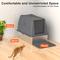 Show in main carousel: JOEJOY Enclosed Stainless Steel Cat Litter Box, Grey, 24 x 16 x 18-in slide 3 of 9