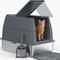 Show in main carousel: JOEJOY Enclosed Stainless Steel Cat Litter Box, Grey, 24 x 16 x 18-in slide 6 of 9