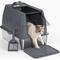 Show in main carousel: JOEJOY Enclosed Stainless Steel Cat Litter Box, Grey, 24 x 16 x 18-in slide 9 of 9