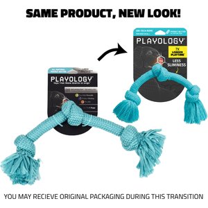 Playology Dri-Tech Peanut Butter Scented Rope Dog Toy, Jumbo