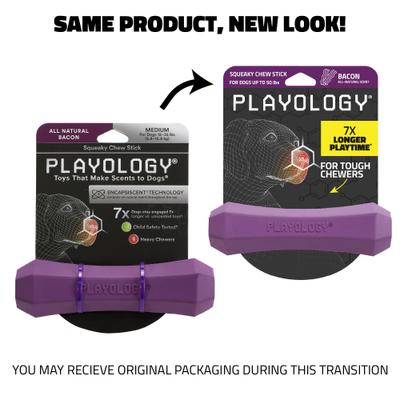 Show full view: Playology Bacon Scented Squeaky Chew Stick Dog Toy, Medium slide 2 of 10