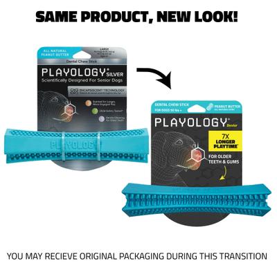 Show full view: Playology Peanut Butter Scented Dental Chew Stick Dog Toy, Jumbo slide 3 of 9