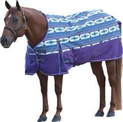 WeatherBeeta ComFiTec Essential Standard Neck 220G Horse Turnout, Purple Navajo Print, 75-in slide 2 of 2