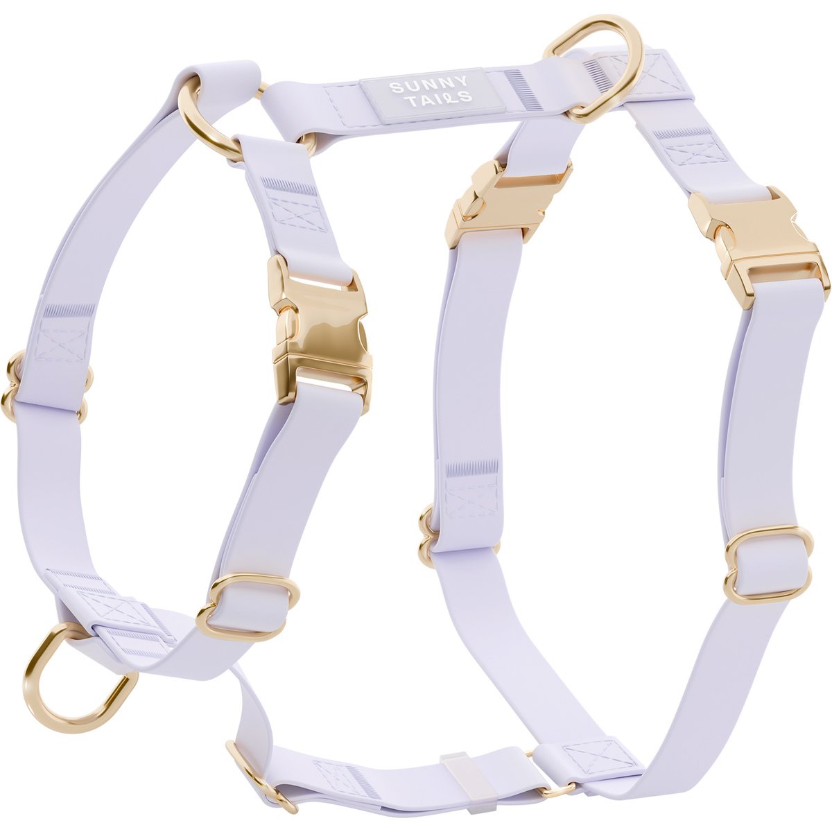 Sunny Tails Cloud Lite Waterproof Metal No-Pull Dog Harness, Lavender Haze, Small: 15 to 21-in chest