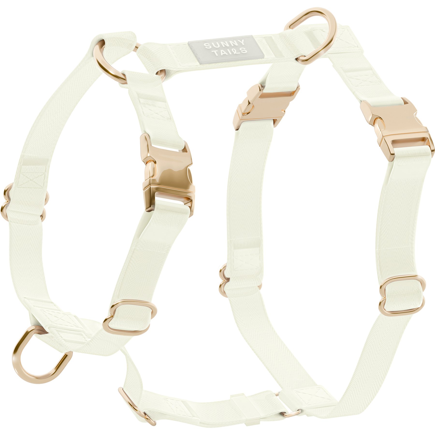 Sunny Tails Cloud Lite Waterproof Metal No-Pull Dog Harness, Lunar Glow, Medium: 20 to 29-in chest