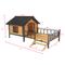 Show in main carousel: AOSTIRMOTOR Wooden Outdoor Cabin Dog House with Porch, Large, Yellow Brown slide 2 of 7