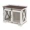 Show in main carousel: AOSTIRMOTOR Farmhouse Wooden End Table Dog Kennel with Flip-top Plate & Sliding Barn Door, White slide 3 of 9