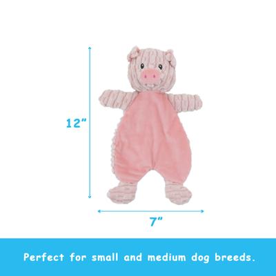 Show full view: Linzy Toys Flat Crinklez Pig Squeaky Plush Dog Toy slide 3 of 6