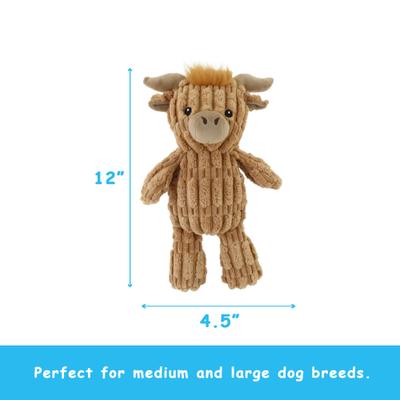 Show full view: Linzy Toys Highland Cow Squeaky Plush Dog Toy slide 4 of 8