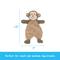 Show in main carousel: Linzy Toys Flat Crinklez Monkey Squeaky Plush Dog Toy slide 3 of 6